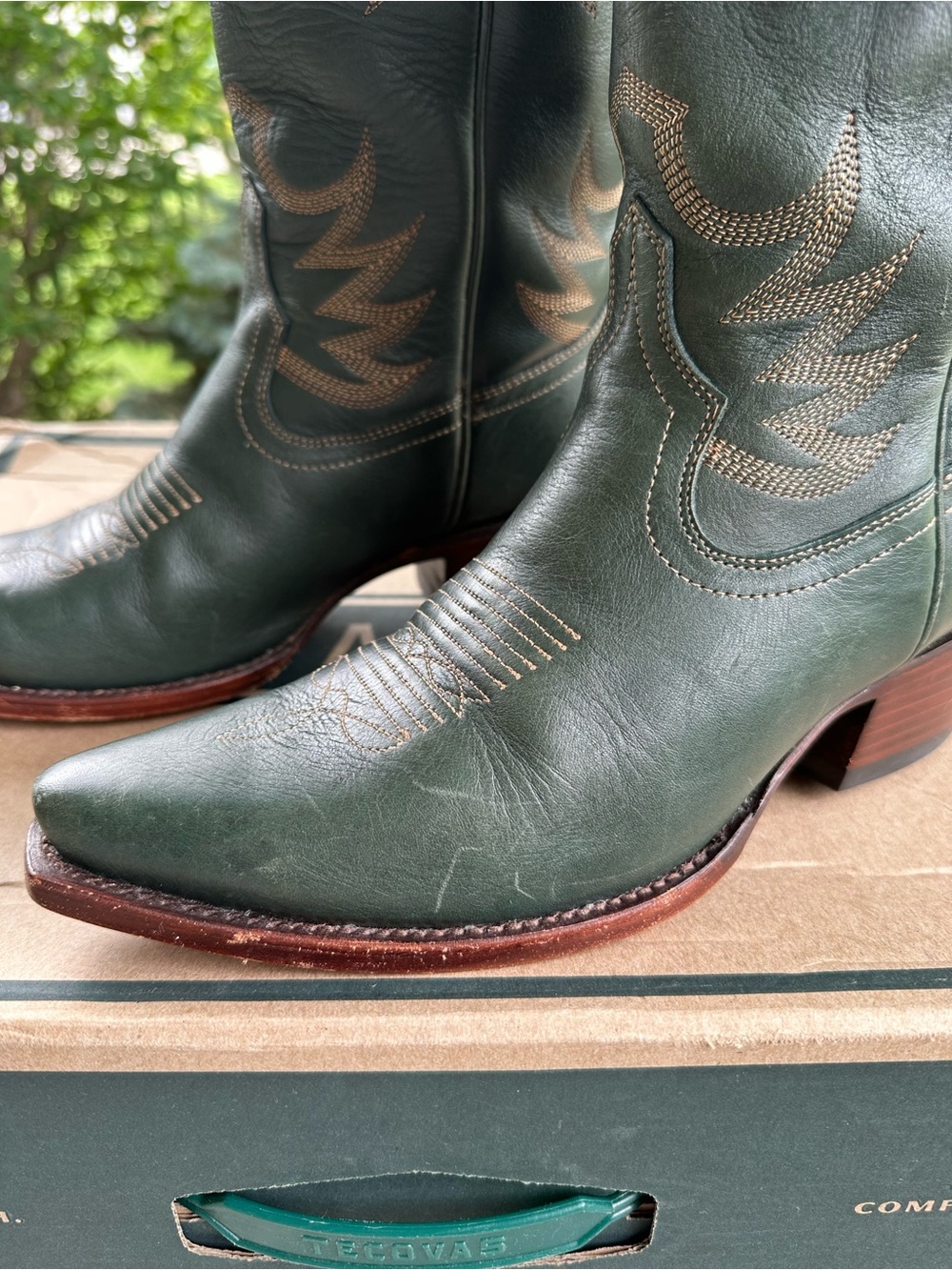Tecovas Annie boot in hunter green size 9 - Picture 7 of 11